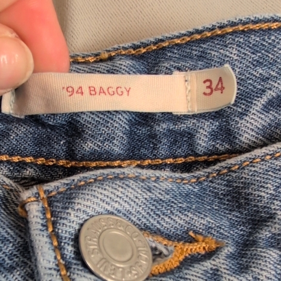 Levi's Blue "Baggy 94" Wide Leg Jeans. - Picture 6 of 7